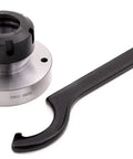 ER32 Collet Chuck 80 mm Diameter For Lathe Or Milling Table Mount On Back Plate With Precision 0.0016 Inch Runout, Dope Back Plate Ready