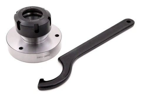 ER32 Collet Chuck 80 mm Diameter For Lathe Or Milling Table Mount On Back Plate With Precision 0.0016 Inch Runout, Dope Back Plate Ready