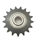 Idler Sprocket for 40 Link Chain With 18 Teeth One Half Inch Bore Bearing 203KRR5 Black Oxide Finish Carbon Steel Built Tough