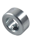 Close-up of a metal shaft collar, part of the Galvanized Jackshaft Kit For Go Karts And Mini Bikes Three Quarters Inch By Ten Inch Fits 40 41 420 Chains