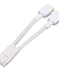 Industrial 8-pin to 16-pin GPU power cable with white braided sleeve and welded terminals