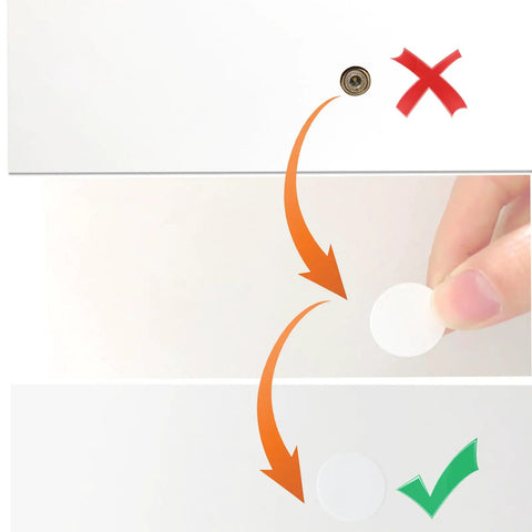 580 Piece Self Adhesive Screw Hole Stickers Set For Wooden Furniture And Cabinets, PVC Cover Caps Dustproof, 12mm 15mm 21mm, White