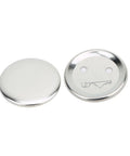 56mm Metal Badge Making Kit With Pin Back Button Parts For DIY Craft Projects And Wearable Badges Includes Tinplate Front Covers And Lightweight Stackable Components For Easy Bulk Storage 100 Sets showing metal covers and pin backs