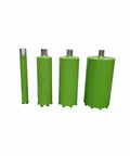Four green dry diamond core bits, different sizes for concrete and masonry, with IHT Soft Percussion, pro grade, made in Germany