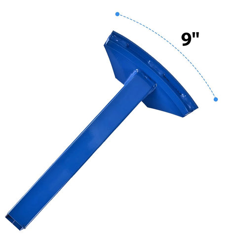 Amarite drum lifter, vertical drum clamp on blue all-steel shaft