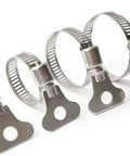 16-Piece 304 Stainless Steel Hose Clamps Set With Adjustable Thumbscrews And T-Bolt Worm Clamp And Band Clamp Mix For 6-12mm To 38mm Hoses