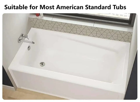 Heavy Duty Tub Drain Kit With Slick Push Pull Bathtub Strainer And Durable Zinc Alloy Body Plus Classic Chrome Finish Straight Fit For Standard And American Standard Tubs No Fuss Replacement Part in a standard American tub.