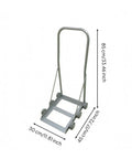 Open-Frame Hand Push Trolley With Low-Profile Base, Upright Handle, No-Fuss Easy-Roll Cart For Quick Hauls, Lightweight Utility Hand Cart For Warehouse, Shop, And Home Use, 85cm high