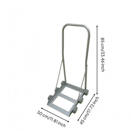 Open-Frame Hand Push Trolley With Low-Profile Base, Upright Handle, No-Fuss Easy-Roll Cart For Quick Hauls, Lightweight Utility Hand Cart For Warehouse, Shop, And Home Use, 85cm high
