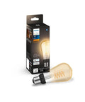 Smart 60W ST19 Filament LED Bulb 2 Pack Soft Warm White 550LM E26 Indoor Lighting With Hue App Control Compatible With Alexa Google Assistant And Apple HomeKit