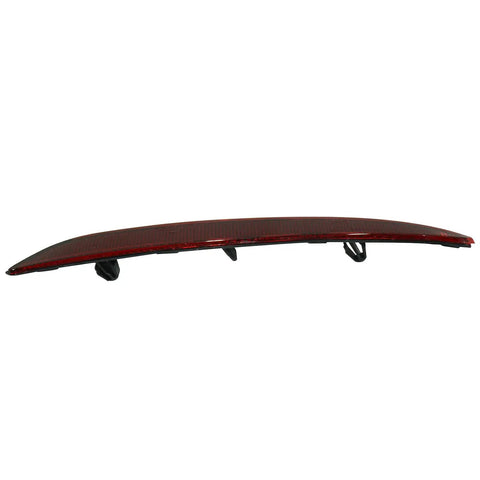 Straight Up Fresh Left Side Rear Bumper Reflector Red Lens Plug And Play Replacement For Tesla Model 3 2017 To 2022 showing side view