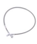 50-200CM Motorcycle Brake Hose Kit For Solid Power Transfer And Quick Stops Plug And Play Install With Matching Ends Low Maintenance Brake Line Replacement For Reliable Emergency Stopping Performance, coiled silver hose
