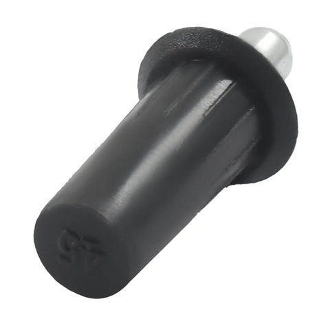Legit Heavy Duty 10 Piece Spring Loaded Cabinet Door Repair Pins Black Durable Plastic And Reinforced Steel Core, close-up view of a pin
