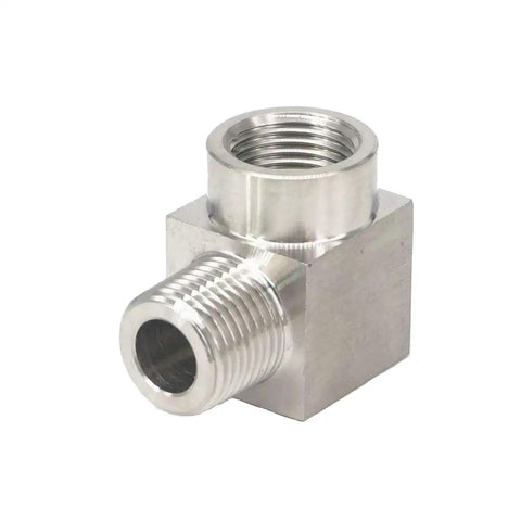 Stainless Steel Half Inch NPT Male To Half Inch NPT Female 90 Degree Street Elbow Pipe Fitting for Water Fuel Air Lines