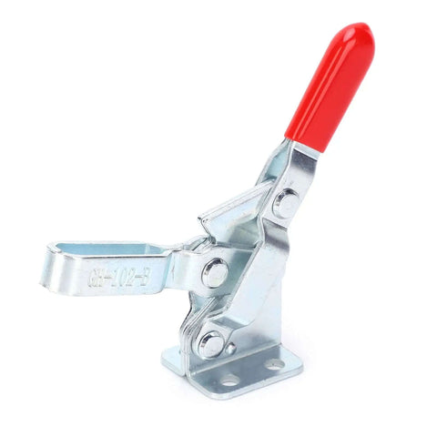 Heavy Duty Welding Toggle Clamp With 100kg Holding Force For Horizontal Fixture And Elbow Setup, red handle clamp