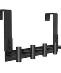 Over The Door Hooks 5 Pack Black T Hooks Coat Rack Organizer For Bathroom Towel Holder No Fuss Mount Fits Doors Up To One And Three Quarters Inches Thick Easy Install