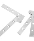 4 Pieces Stainless Steel Universal Hidden Cabinet Hinges With Thickened Design And Polished Core visible on white background