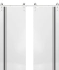 Sturdy Double Barn Door Kit With Heavy Duty Hardware And Silver Rail Built To Last Two Solid Panel Interior Sliding Doors