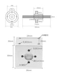 Top Tier T8 Lead Screw Horizontal Kit With 8mm Trapezoidal Thread And All Copper Nut Seat Perfect For Stepper Motors, 3D Printers, Engraving Machines And Industrial Automation Projects In A Wide Range of Lengths From 200 To 800 Mm., 300mm lead screw and copper nut seat dimension drawing