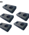 Set of 5 Heavy Duty Rubber Shock Absorbing Pads For Fitness Equipment Anti Slip Feet Bumpers 70x35mm