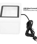 Hands Free Desktop Barcode Scanner USB Wired QR Code Reader For PC And POS with cable, top view