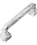 Six Pack White Marble Zinc Alloy Cabinet Pulls Solid Construction With 96 Mm Hole Centers 113 Mm Overall Length 29 Mm Projection 10 Mm Width Kitchen Cabinet Handles For Cabinets Drawers Closets Furniture AL3212WMB