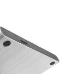 Premium Aluminum External USB 3.0 UHD 4K Blu Ray Writer Super Drive for PC and Mac with Plug and Play Setup, High Speed Data Transfer, Wide Compatibility, Portable Aluminum Enclosure for Laptops and Desktops; brushed aluminum corner detail