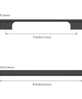 Technical diagram of 20 Pack 7 Inch Matte Black Cabinet Pulls For Cupboards And Drawers Boss Built To Last Heavy Duty Metal