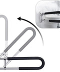 23.6 Inch Foldable Handrail Grab Bar Wall Mounted Toilet Safety Support For Handicap Elderly Seniors Disabled In Shower Bathroom Accessories Rock Solid 90 Degree Flip Up Design With Aircraft Aluminum And Up To 300 Lbs Capacity, showing wall-mounted flip-up operation.