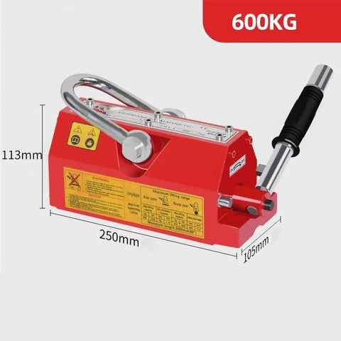 Built Different Heavy Duty Steel Magnetic Lifter Kick Butt Industrial Handheld Magnet 600kg for lifting metal plates