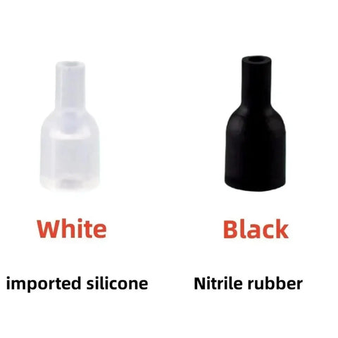 Zp2 Industrial Vacuum Suction Cup Zp2-T08an And Zp11an-A5 Manipulator Accessories, white silicone and black nitrile rubber nozzles.