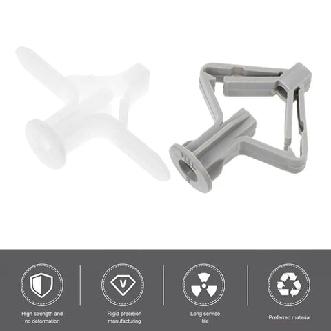 Heavy Duty Drywall Anchors Kit 400Pcs Nylon And ABS Wall Plugs With Butterfly Expansion For Metal And Gypsum Boards, self drilling