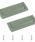 Aluminum Cabinet Pull Handles Set Of Two Flush Ring Hidden Drawer Pulls For Cabinets And Closets Green Finish, Rust Resistant And Fingerprint Proof
