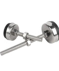 Top Shelf 304 Stainless Steel Furniture Feet With Non Slip Rubber Pads Adjustable M6 To M20 Levelers, two legs with rubber pads.
