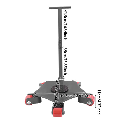 Heavy Duty Machinery Mover Dollies With 360 Degree Swivel Rollers And Massive 4400lbs Capacity Built Like A Tank From Rust Proof Steel dimensions diagram