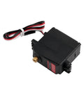 Heavy Duty Digital RC Servo Steering Upgrade With Knockout 15Kg Torque And Sweet Riding 0.14Sec Response Time Smooth Ride Control For Plug And Play RC Buggies, black servo motor with wires.
