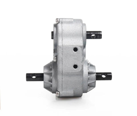 Beefed Up RC Transmission Gearbox For 1 10 Scale Crawler Upgrades, Metal Transfer Case For SCX10 D90 D110, Rugged Alloy Shell, Direct Power Transfer, Reduced Slippage, Easy Install, Performance Upgrade Parts side view