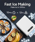 Compact Nugget Ice Maker Countertop Ice Machine With Self Cleaning Build And Smooth Pull Out Tray Yields Twelve Cubes Per Ten Minutes Rapid Chill Technology For Home Bar Kitchen Rv Apartment Or Desk Setup The Real Deal shown with ice and drinks.