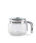 50s Retro Style Glass Coffee Carafe Replacement For DCF02 Overflow Coffee Maker; wipe-clean glass jug with chrome handle