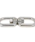Heavy Duty 2755 Lbs Swivel Eye Bolt Double Eye Swivel 304 Stainless Steel With 12mm Loops 1250Kg Working Load Limit For Lifting And Towing