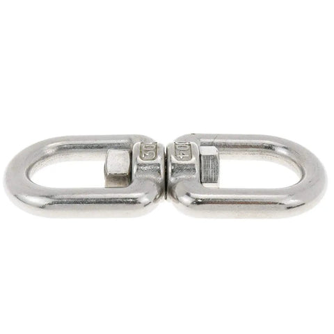 Heavy Duty 2755 Lbs Swivel Eye Bolt Double Eye Swivel 304 Stainless Steel With 12mm Loops 1250Kg Working Load Limit For Lifting And Towing