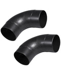 Two Pack 4 Inch 90 Degree Dust Collection Elbow Connector In ABS Plastic Right Angle Fittings For 4 Inch ID Hoses And Piping Easy Airtight Fit