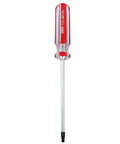 T20 Security Torx Screwdriver With Strong Magnetic Tip 7 Inch Chrome Vanadium Build Red Grip for stable fastener handling.