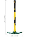 Heavy Duty 24 Inch Pick Mattock Hoe With Forged Steel Head And Fiberglass Handle For Loosening Soil Weeding Prospecting And Cultivating Gardens And Yard Beds In Rocky Dirt