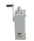 Side view of Portable Hand Crank Generator For Emergency Power On The Go, No Batteries Needed, compact and durable.