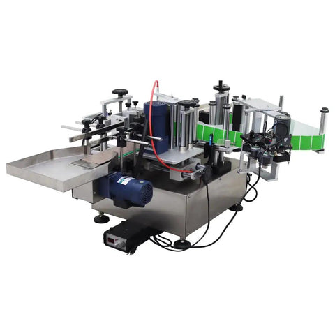 Heavy Duty Desktop Automatic Round Bottle Labeling Machine With Chain Plate Conveyor And Digital Coding, High Velocity Applicator for labeling containers.