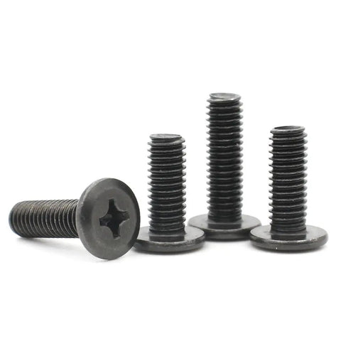 Socket Cap Screws Flat Head Set Black Carbon Steel Cross Recessed M4 M5 M6 M8 Corrosion Resistant For Furniture Cabinets And Precision Machinery Tough As Nails Wear Resistant Hardware Pack 100