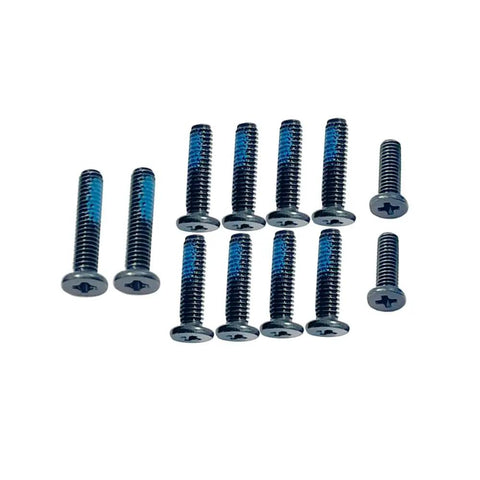 Professional Grade Black Bottom Case Screws For Asus Tuf Gaming A15 F15 Fa507 Fx507 Notebook Assembly Kit, steel fasteners with blue polymer.