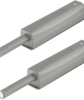 Two Pack Magnetic Push To Open Cabinet Latches With Heavy Duty Spring, Hands Free Door And Drawer Access, Long Stroke Adjustable Magnet Tip