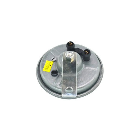 Ultimate Forklift Horn Replacement 9731547 Electrical Component accessory for industrial trucks, circular metal design with wiring terminals.